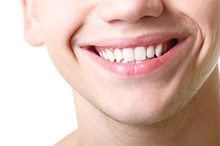 man’s healthy smile