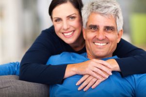 portrait of a couple relaxing at home