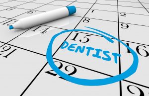 Dentist appointment marked on calendar